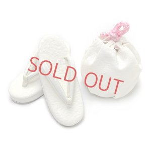 画像6: 七五三 三歳 女の子 被布セット 被布コート 草履 巾着 足袋 4点コーデセット【ピンク、鹿の子】 (6)