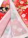画像4: 七五三 着物 7歳 女の子 フルセット 正絹 日本製 絵羽柄の子供着物 結び帯セット【赤、梅に鈴】 (4)