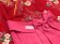 画像4: 赤ちゃんの着物 初節句 お誕生日に 1歳女児用 袴ワンピース【着物：赤、菊と麻 袴：ピンク】 (4)