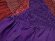 画像2: 【アウトレット 美品】帯揚げ 成人式の振袖用 正絹 総絞り 中抜き二色絞りの帯あげ(単品)【エンジｘ紫】 (2)