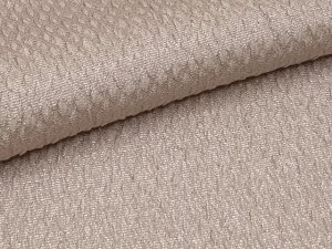 画像4: 振袖用 帯揚げ 帯締め ポリエステルふくれ生地の帯揚げ パールビーズ飾りの振袖用帯〆 セット【ミルクティーブラウン】 (4)