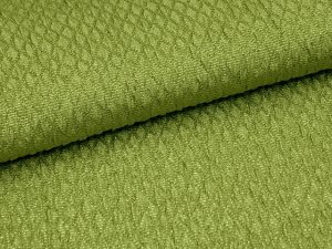 画像4: 振袖用 帯揚げ 帯締め ポリエステルふくれ生地の帯揚げ パールビーズ飾りの振袖用帯〆 セット【ひわ色系】 (4)