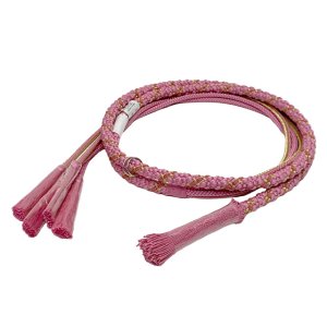 画像5: 振袖用 帯揚げ 帯締め ポリエステルふくれ生地の帯揚げ 振袖用帯〆 セット【ピンク系】 (5)