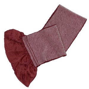 画像2: 振袖用 正絹 帯揚げ 帯締めセット本絞りの帯揚げ パール飾りの振袖用帯〆 セット【ワイン系】 (2)