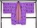 画像3: オリジナル・ジュニア用小紋 袷＆羽織４点セット(140サイズ)【紫＆生成り、絣調】 (3)