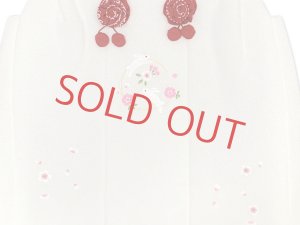 画像4: 七五三 三歳 女の子 被布セット 被布コート 草履 巾着 足袋 4点コーデセット【白、うさぎさん】 (4)