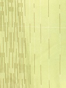 画像4: 洗える着物 小紋 袷 コーディネートセット レディース着物と半幅帯作り帯セット 袷 Mサイズ【女郎花色、途切れ縞】 (4)