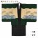画像2: 七五三 着物 5歳 男の子 フルセット 正絹 日本製 刺繍入り 羽織 着物と縞袴セット【濃緑、鷹と城】 (2)