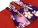 画像2: ベビー被布 初節句 着物 女の子 赤ちゃん用 0-1歳向け 被布コート 二部式着物 セット(合繊)【紫ｘ赤、桜】 (2)