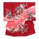 画像2: お宮参り 女の子 着物 正絹 赤ちゃんのお祝い着 初着 産着 襦袢付き【赤、鼓と鶴】 (2)