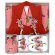 画像10: 七五三着物 3歳 女の子 正絹  和染紅型 栗山吉三郎の被布コートと着物 オリジナル・コーディネートセット【赤ｘピンク、雪輪】 (10)