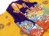 画像5: 七五三着物 3歳 女の子 正絹  和染紅型 栗山吉三郎の被布コートと着物 オリジナル・コーディネートセット【紫ｘ黄色、雪輪】 (5)