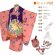 画像2: 七五三着物 3歳 女の子 正絹  和染紅型 栗山吉三郎の被布コートと着物 オリジナル・コーディネートセット【紫ｘピンク、雪輪】 (2)