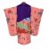 画像3: 七五三着物 3歳 女の子 正絹  和染紅型 栗山吉三郎の被布コートと着物 オリジナル・コーディネートセット【紫ｘピンク、雪輪】 (3)