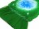 画像3: 兵児帯 子供浴衣用 オリジナル・カラーの男の子  絞り染め ゆかた帯 へこ帯 約3ｍ 三尺帯 渋色系【緑ｘ水色】 (3)
