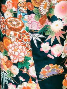 画像3: 振袖 セット 成人式 正月 H・Lブランド 絵羽柄の振袖 袋帯 小物 6点セット【緑、貝桶】 (3)