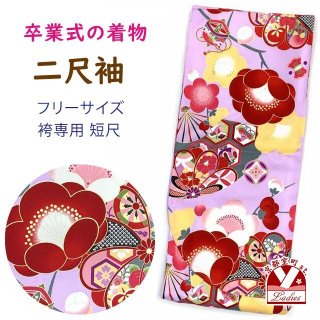 二尺袖単品 着物 小振袖 ショート丈 レディース 袴専用 卒業式 桜柄 レディース 袴用着物単品 二尺袖着物 小振袖 袴専用ショート丈