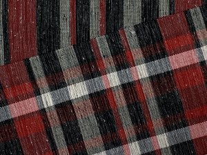 画像3: 半幅帯 着物や浴衣に 半巾帯(細帯) 小袋帯 ポリ綿 約400cm【黒系チェック】 (3)