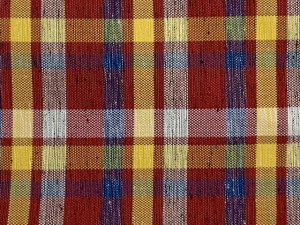 画像4: 半幅帯 着物や浴衣に 半巾帯(細帯) 小袋帯 ポリ綿 約400cm【赤系チェック】 (4)