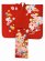 画像3: 七五三 着物 7歳 女の子 正絹 絵羽柄 金駒刺繍 日本製 子供着物 単品【赤、桜と流水】 (3)