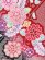 画像4: 七五三 7歳 女の子用 日本製 正絹 総絞り 鹿の子絞り 金駒刺繍 絵羽付け 四つ身の着物【赤ｘ黒、牡丹と藤】 (4)