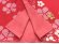 画像5: 七五三 着物 7歳 フルセット 日本製 正絹 本絞り柄 金駒刺繍 絵羽付け 着物と結び帯 コーディネートセット【チェリーレッド、梅】 (5)