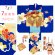 画像1: 七五三 7歳 女の子 着物セット 日本製 正絹 手描き 金駒刺繍 絵羽付け 四つ身の着物と結び帯 フルセット【群青、宝尽くし】 (1)