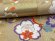 画像4: 西陣織 全通 子供袋帯 ７歳女の子 ジュニア用 単品 七五三 十三参りに 日本製「ゴールド、市松に桜」IGF220 購入 販売 (4)
