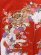画像3: お宮参り 女の子 着物 正絹 赤ちゃんのお祝い着 （初着 産着） 襦袢付き【赤、二つ鞠に飛鶴】 (3)