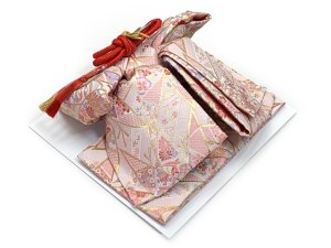 画像8: 七五三 着物 正絹 フルセット 7歳 女の子 日本製 金駒刺繍 四つ身の子供着物と結び帯 コーディネートセット【水色、鞠と雲】 (8)