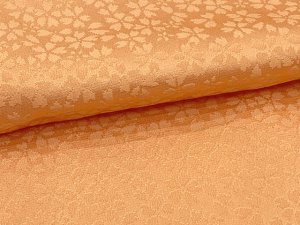 画像4: 五三 着物 7歳 フルセット 女の子 正絹 絵羽付け 絞り染め 刺繍入り 子供着物と結び帯セット【オレンジ系、鞠と桜】 (4)