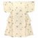 画像2: ジュニア小紋セット 150サイズ 女の子用洗える着物 袷 と襦袢、半幅帯の作り帯 3点セット【生成り、小鳥】 (2)
