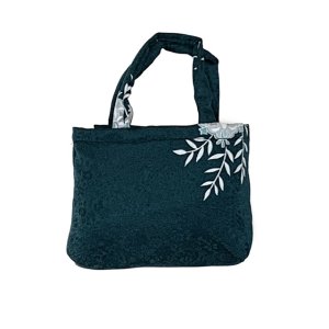 画像5: 和装エプロン 着物エプロン 携帯エプロン ミニポーチ付き 和装での会食に【鉄紺色、華様紋】 (5)