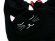 画像2: 子供和装小物　こども巾着 猫レリーフの和柄ちりめん生地の子供バッグ【黒猫】 (2)