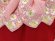 画像2: 七五三 卒園式 小学校卒業式 浴衣に 子供和装小物 花弁刺繍の巾着【ピンクｘ赤、黄桜】 (2)