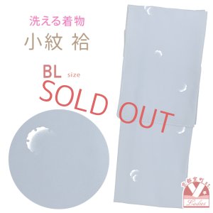 画像1: 洗える着物 袷 小紋 レディース 大きいサイズ 幅広 BLサイズ【ブルーグレー系、雪輪】 (1)