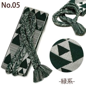 画像7: メンズ角帯 粋な着こなしに 男性用 房紐付き角帯 和遊楽 S/M/Lサイズ【選べる５色 鱗柄】 (7)