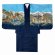 画像2: 七五三 5歳 男の子 フルセット 羽織 着物と縞袴のセット【水色、鷹に富士山】 (2)