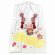 画像2: 被布コート ３歳女の子用 日本製 正絹 本絞り 友禅の被布コート(単品)【白地、黄色雲に牡丹】 (2)