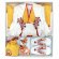 画像10: 七五三着物 3歳 女の子 正絹 本絞り 刺繍柄の被布コートと着物 オリジナル・コーディネートセット【白ｘ山吹、鞠】 (10)