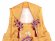 画像4: 被布コート ３歳女の子用 日本製 正絹 本絞り 刺繍柄の高級被布コート(単品)【黄色系、鈴】 (4)
