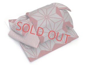 画像6: 洗える着物 小紋 袷 コーディネートセット レディース着物と半幅帯作り帯セット 袷 Mサイズ【青紺系、紗綾型】 (6)