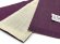 画像2: レディース 本麻のリバーシブル半幅帯 ツートンカラー小袋帯 4m【紫ｘ生成り】 (2)