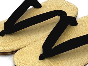 画像8: メンズ 浴衣セット 男性用浴衣 平織 紳士浴衣 M/L/LLサイズ 角帯 雪駄の３点セット【紺系、交差】 (8)