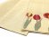 画像3: 正絹 半幅帯 手織り細帯 小袋帯 夏帯 細帯 日本製【ベージュ系、チューリップ】 (3)