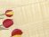 画像5: 正絹 半幅帯 手織り細帯 小袋帯 夏帯 細帯 日本製【ベージュ系、チューリップ】 (5)