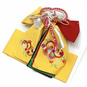 画像6: 七五三 着物 3歳 女の子 フルセット 正絹 本絞り 友禅柄 三つ身の絵羽着物 小寸結び帯・小物セット【ピンク、鈴と梅・糸車】 (6)