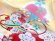 画像4: 七五三 着物 3歳 女の子 フルセット 正絹 友禅柄 三つ身の絵羽着物 小寸結び帯・小物セット【黄色ｘ赤、花手鞠と鶴】 (4)