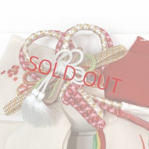 画像7: 七五三 着物 3歳 女の子 フルセット 正絹 友禅柄 三つ身の絵羽着物 小寸結び帯・小物セット【黄色ｘ赤、花手鞠と鶴】 (7)