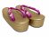 画像7: 七五三 7歳 子ども用 日本製 高級草履バッグセット 表地正絹のバッグと 三枚芯草履【紫、桜】 (7)